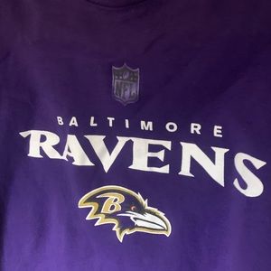NFL Kids T-Shirt Medium 10-12 Baltimore Ravens Purple